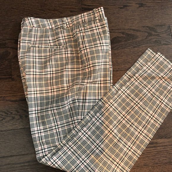 Massimo Dutti Plaid 100% Wool Pants - Size 6 - Picture 1 of 7